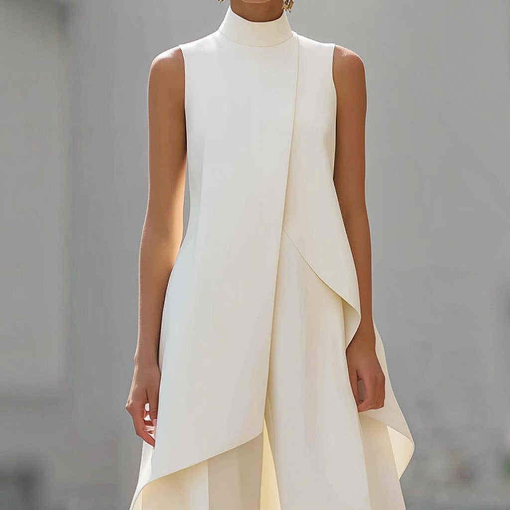 Adriana | Conjunto Elegante de Cuello Alto con Top Drapeado