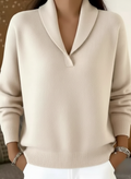 Antonina | Jersey de Cuello Chal con Escote en V