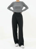 Erika | Pantalón Ancho de Pretina Asimétrica