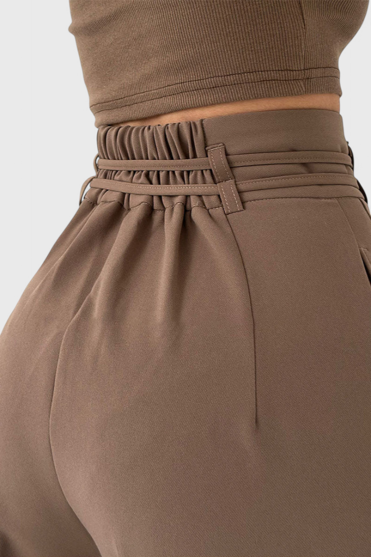 Sofía | Pantalón Ancho de Tiro Alto con Cordón
