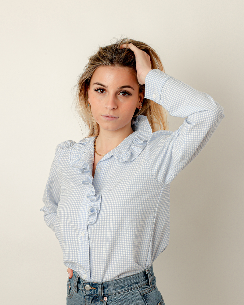 Hortensia | Camisa de Cuadros Vichy Azul