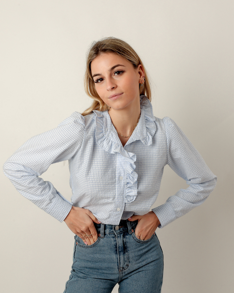 Hortensia | Camisa de Cuadros Vichy Azul