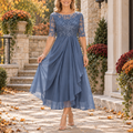 Inmaculada | Vestido Midi de Encaje con Falda en Capas