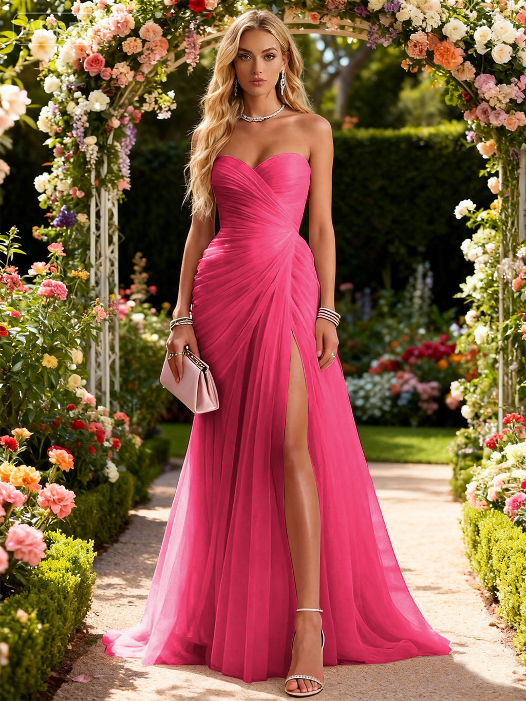 Ariadna | Vestido Largo de Fiesta Drapeado con Abertura