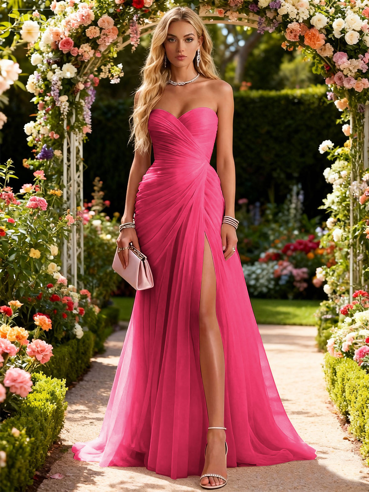 Ariadna | Vestido Largo de Fiesta Drapeado con Abertura