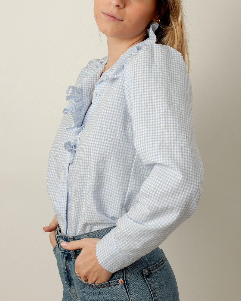 Hortensia | Camisa de Cuadros Vichy Azul