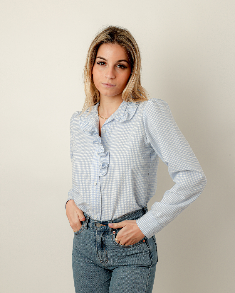 Hortensia | Camisa de Cuadros Vichy Azul