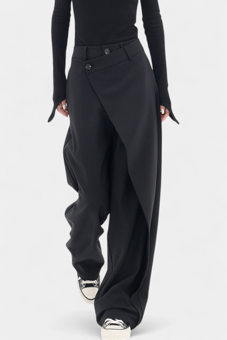 Olivia | Pantalón Recto de Cintura Cruzada