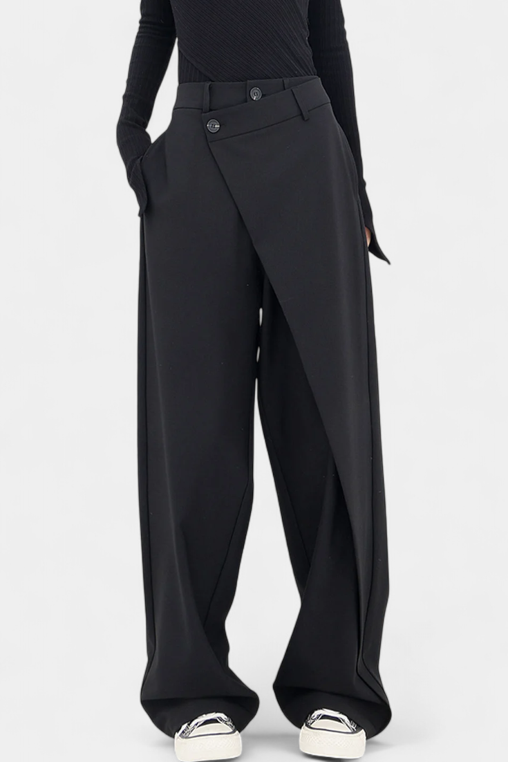 Olivia | Pantalón Recto de Cintura Cruzada