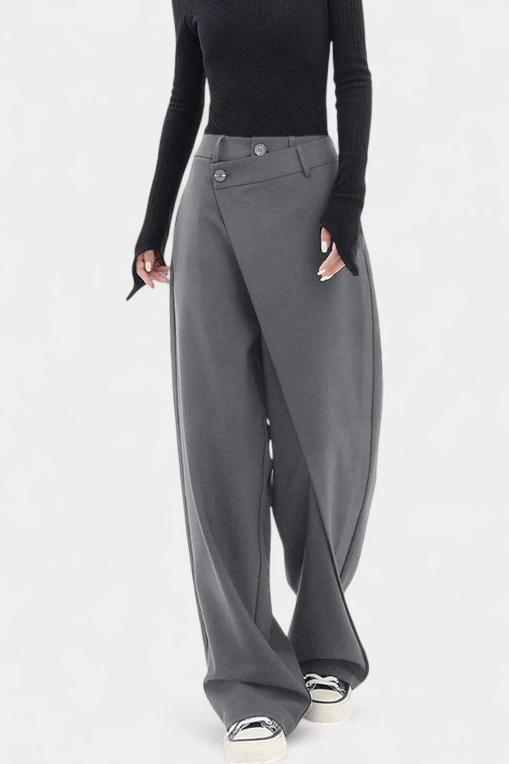 Olivia | Pantalón Recto de Cintura Cruzada