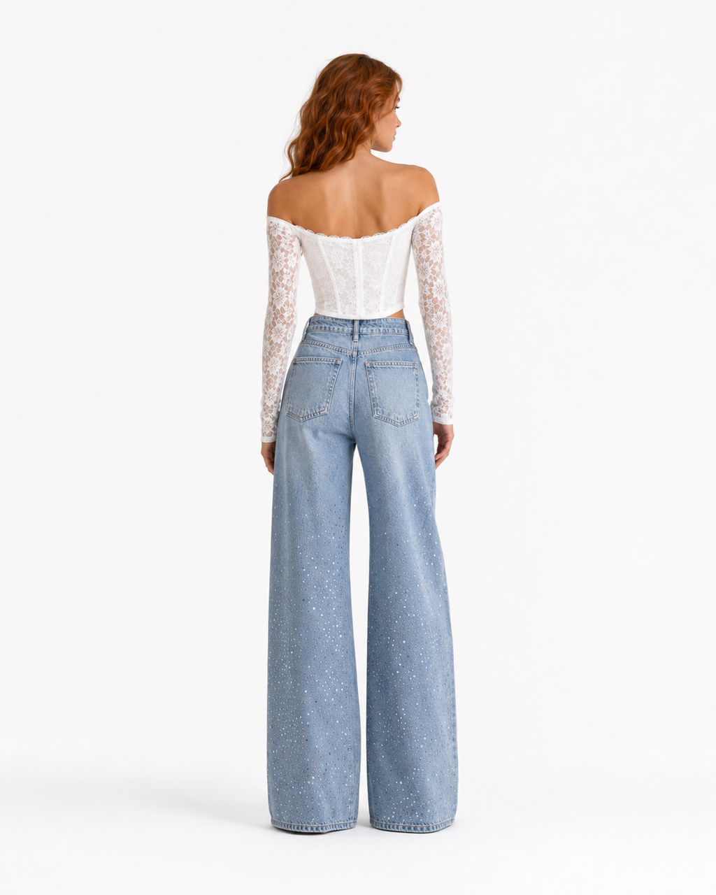 Marlen | Vaquero Recto con Strass