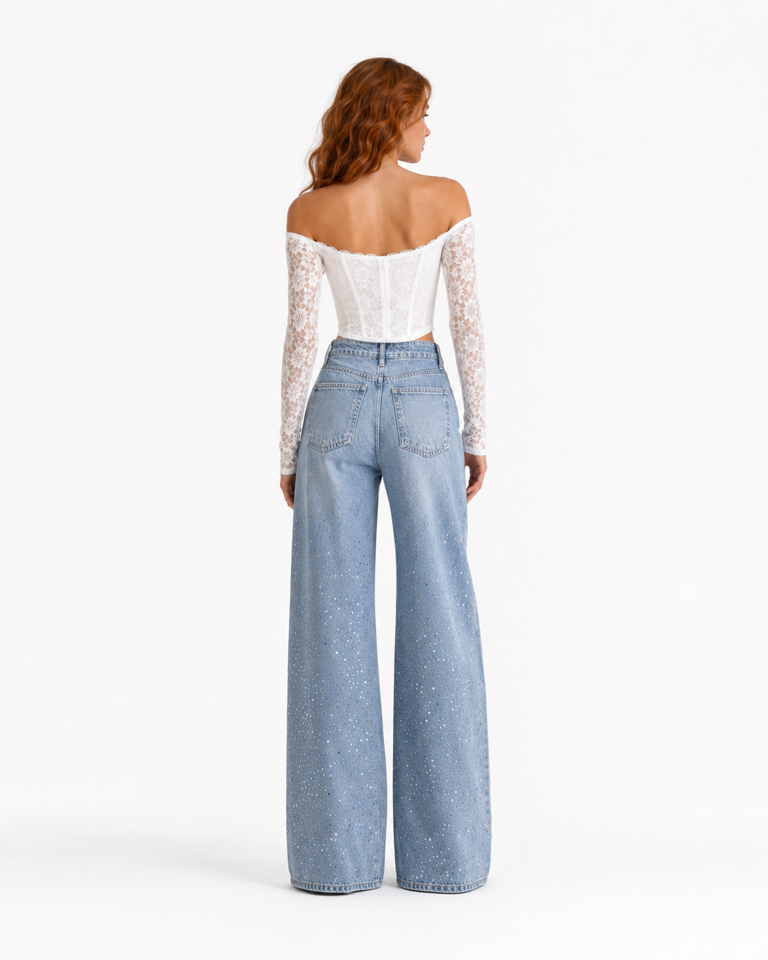 Marlen | Vaquero Recto con Strass