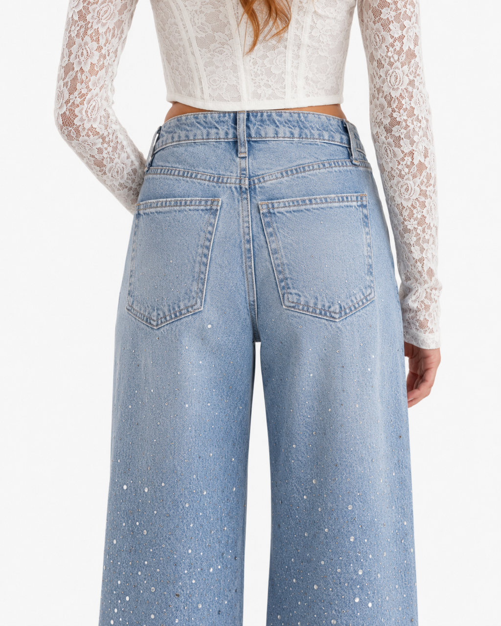Marlen | Vaquero Recto con Strass