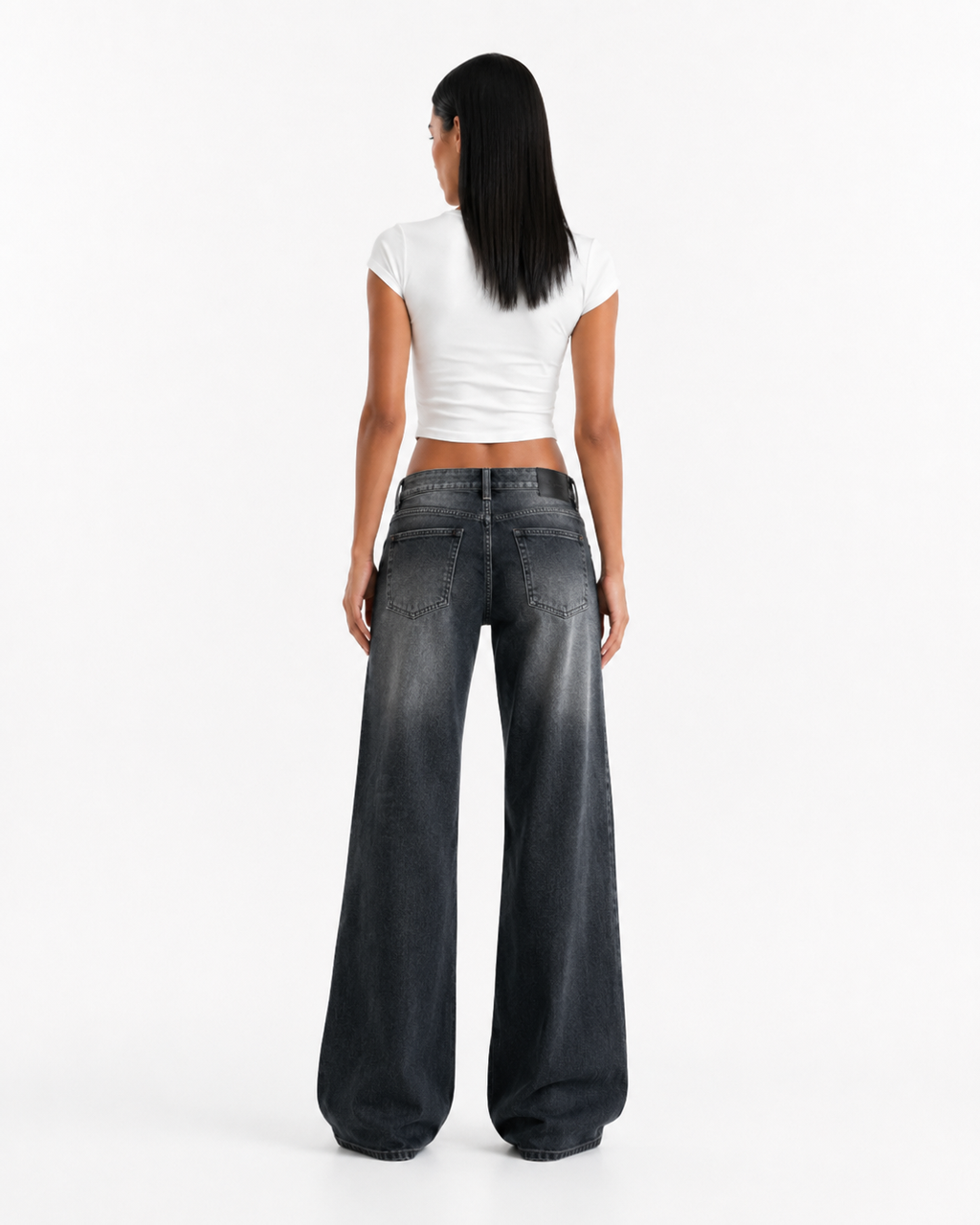 Macy | Vaquero de Pierna Ancha con Strass