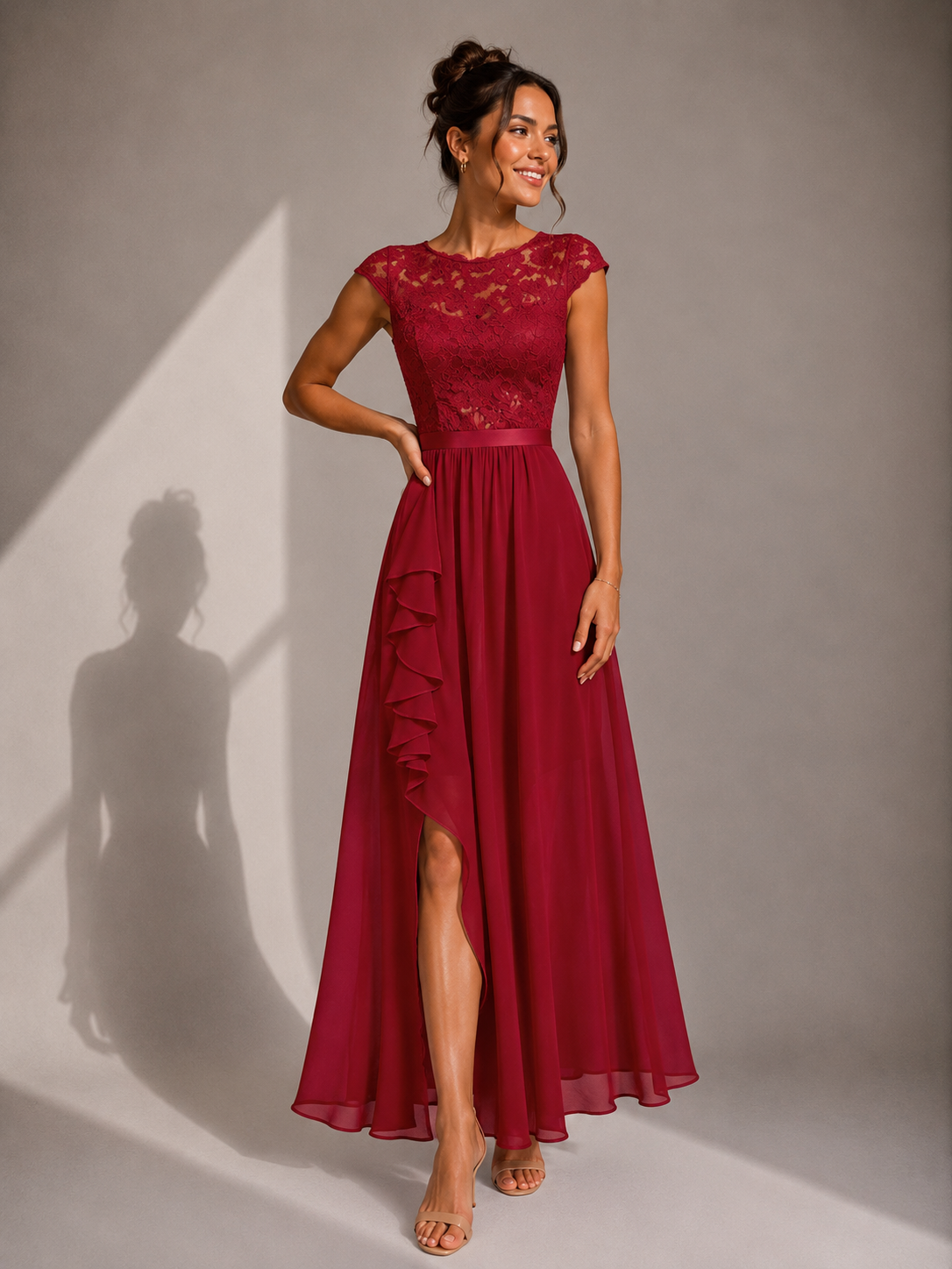 Loreto | Vestido de Fiesta con Cuerpo de Encaje