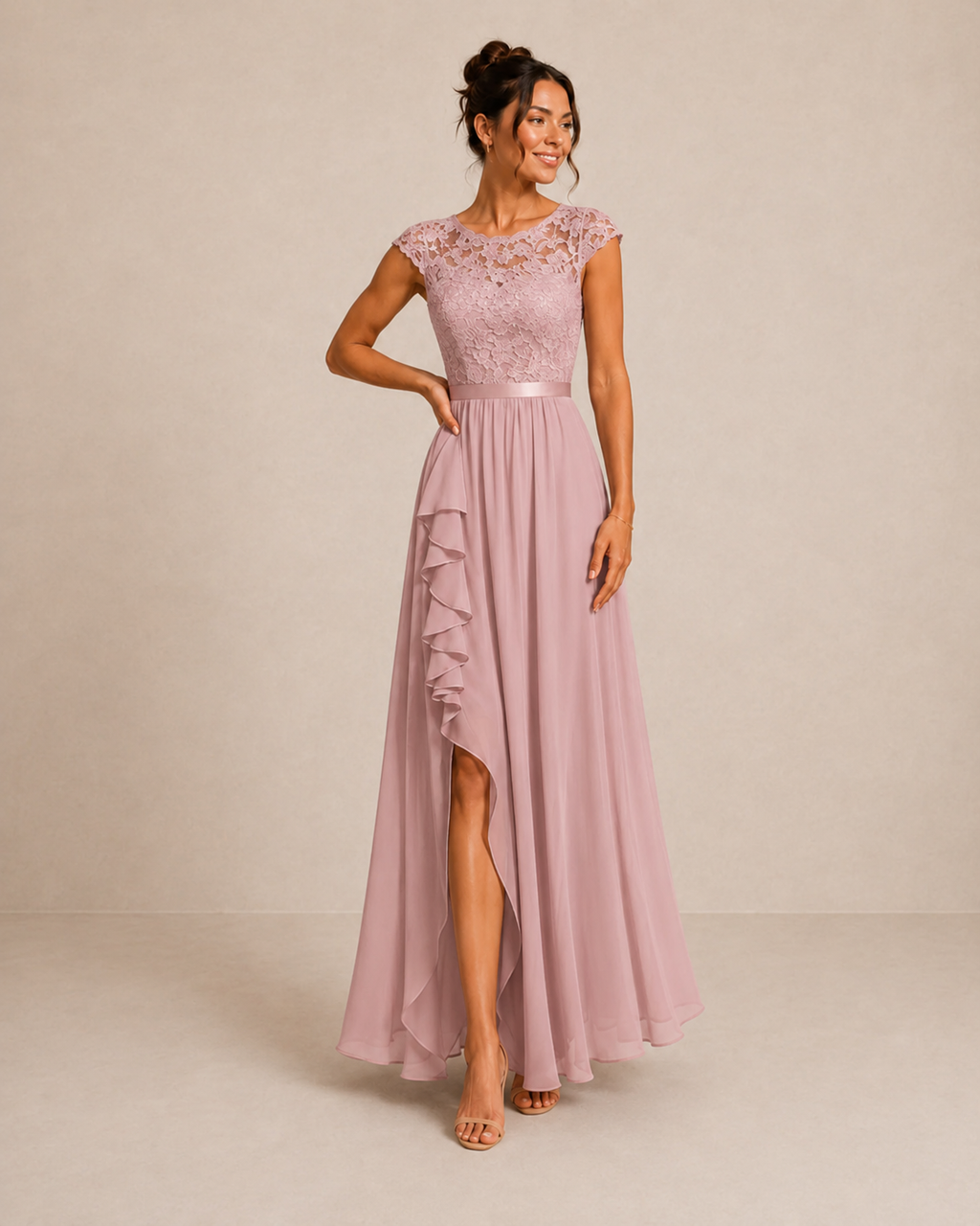 Loreto | Vestido de Fiesta con Cuerpo de Encaje