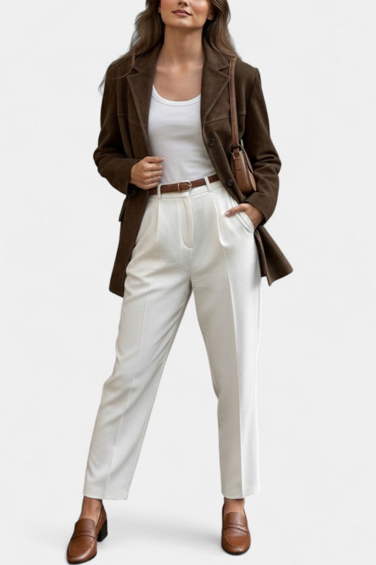 Maya | Chaqueta Efecto Ante Chocolate