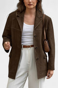 Maya | Chaqueta Efecto Ante Chocolate