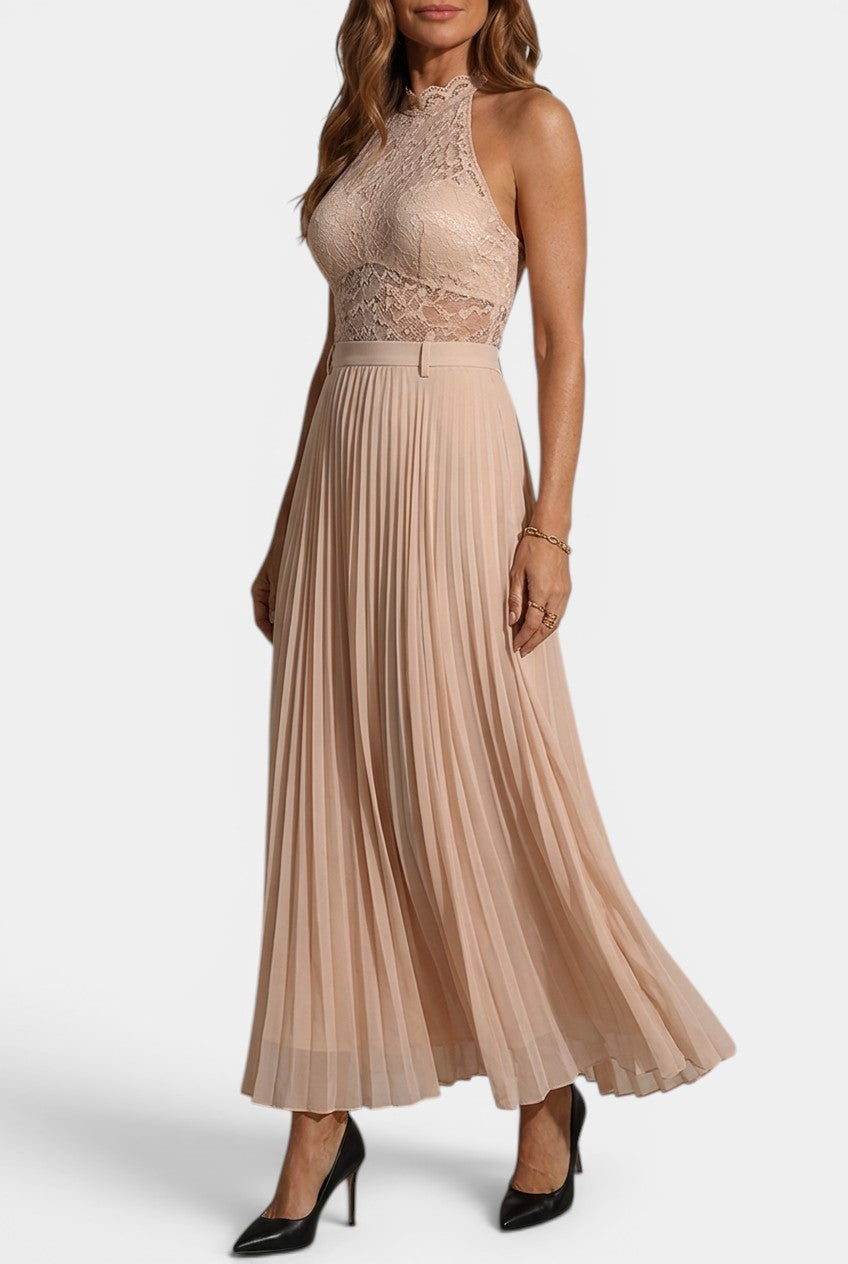 Greta | Conjunto de Top de Encaje y Falda Plisada