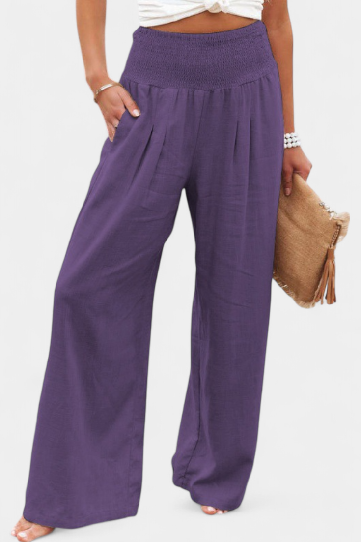 Lara | Pantalón Fluido de Algodón y Lino