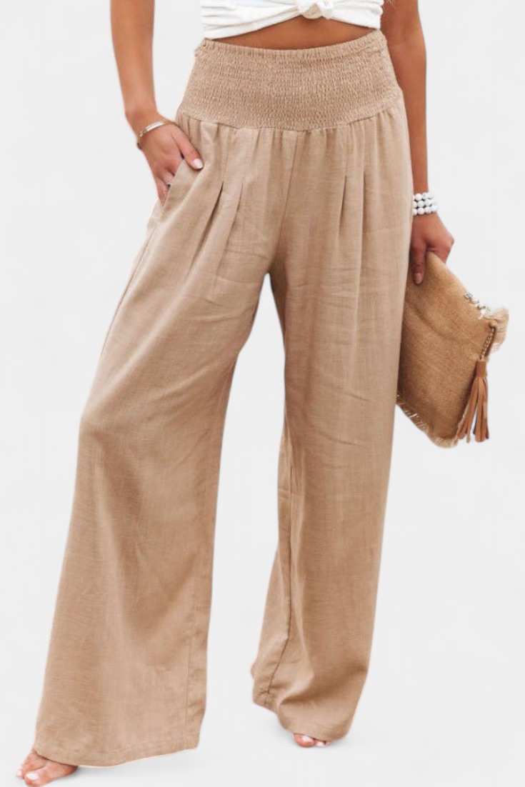 Lara | Pantalón Fluido de Algodón y Lino