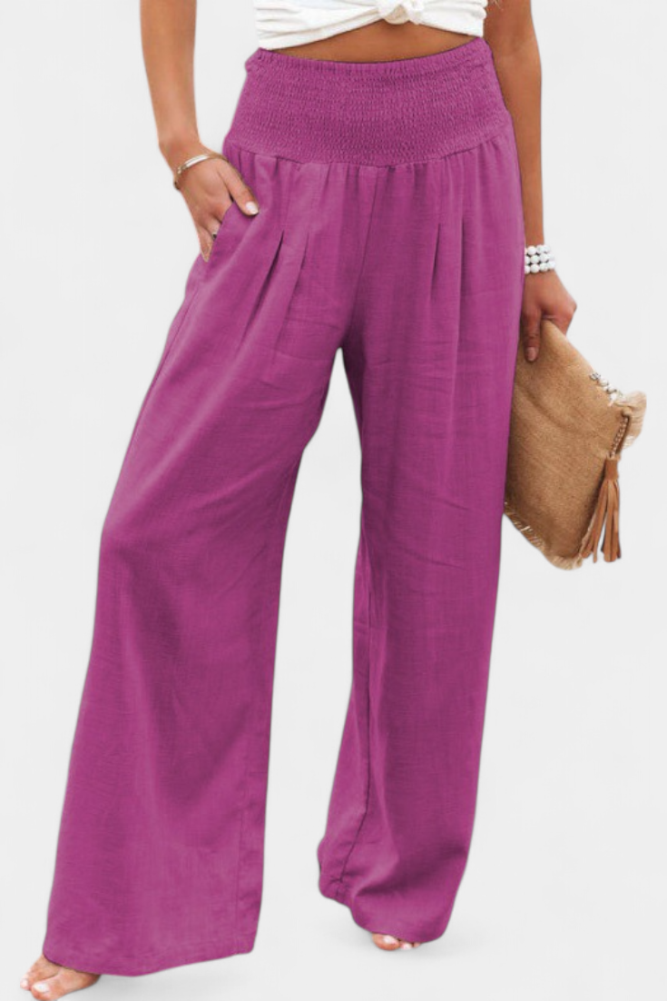 Lara | Pantalón Fluido de Algodón y Lino