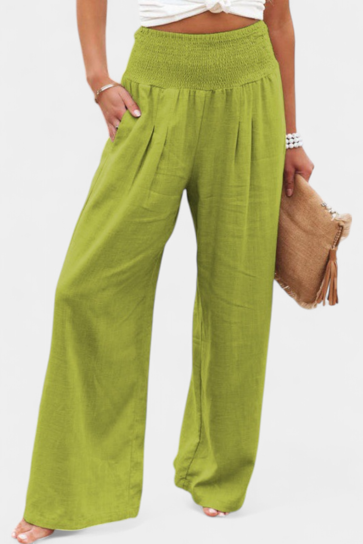 Lara | Pantalón Fluido de Algodón y Lino