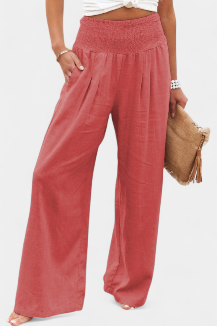 Lara | Pantalón Fluido de Algodón y Lino