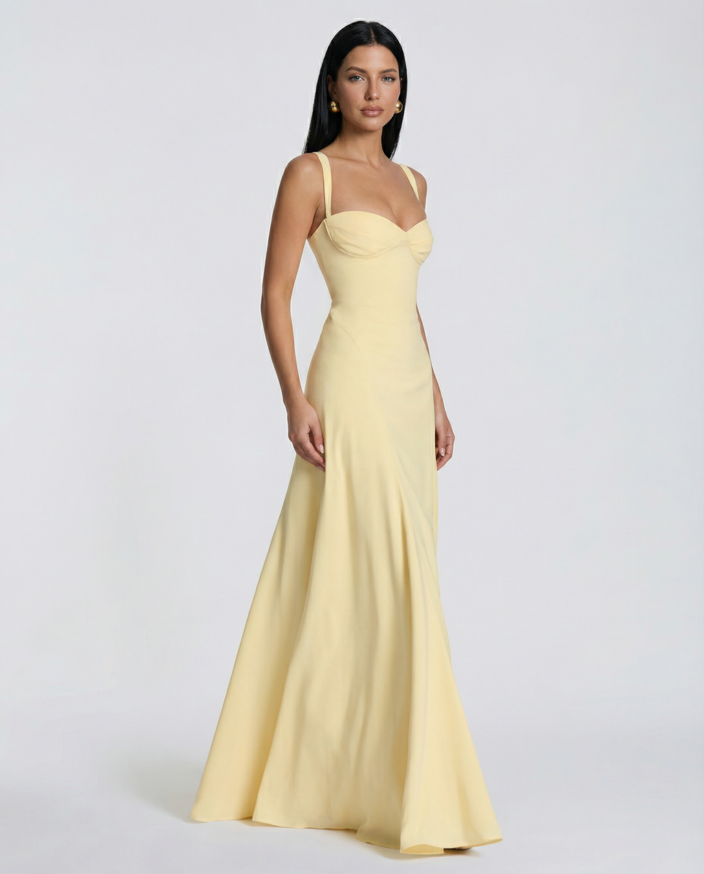 Maribel | Vestido Largo con Cuerpo Corsé