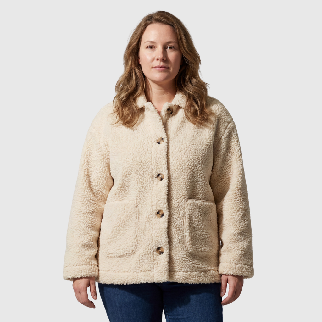 Catalina | Chaqueta de Borreguito con Botones