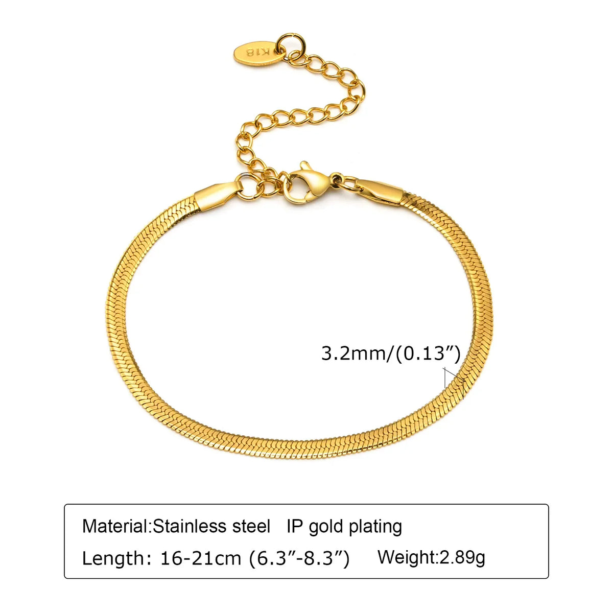 Pulsera Cadena Bañada en Oro