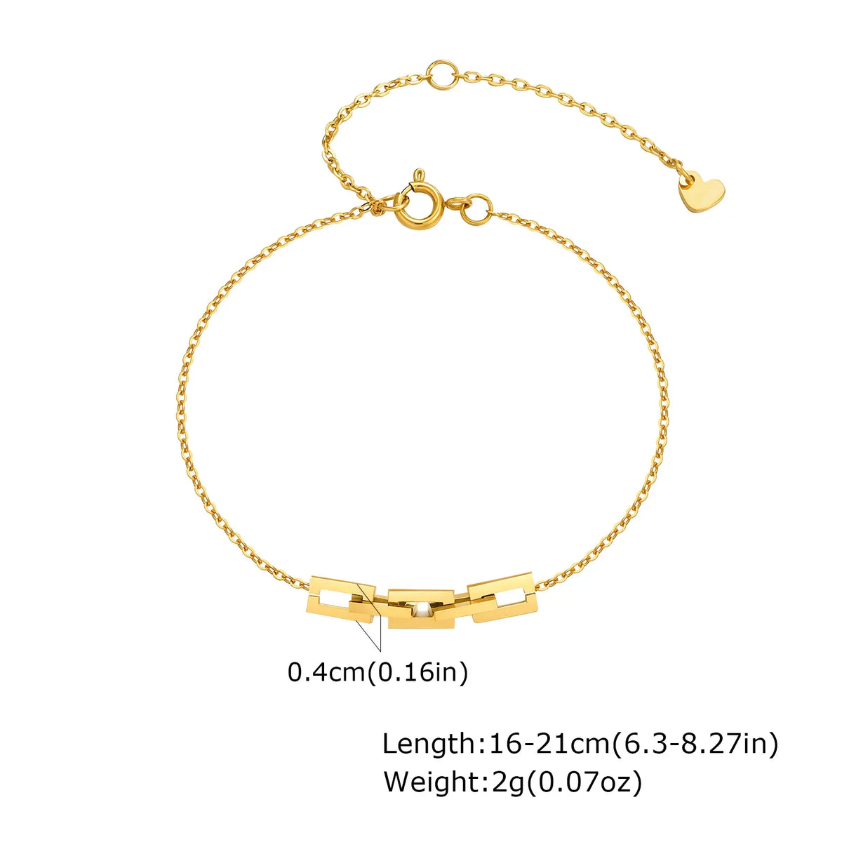Pulsera Cadena Bañada en Oro