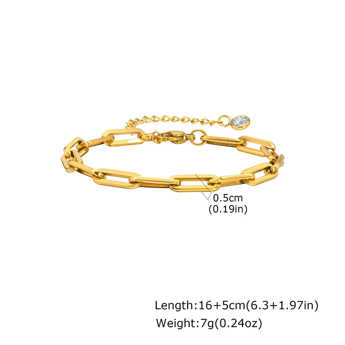 Pulsera Cadena Bañada en Oro