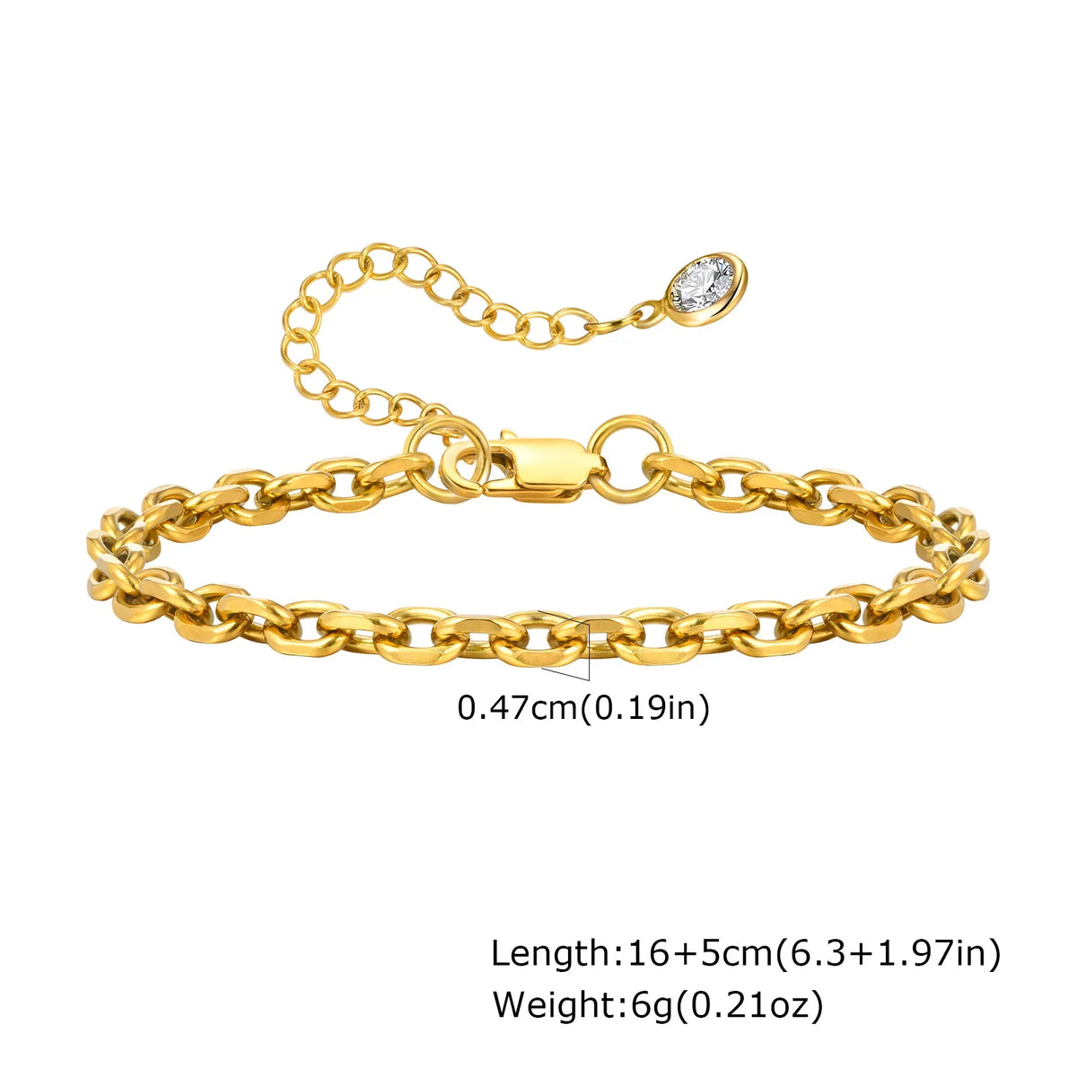 Pulsera Cadena Bañada en Oro