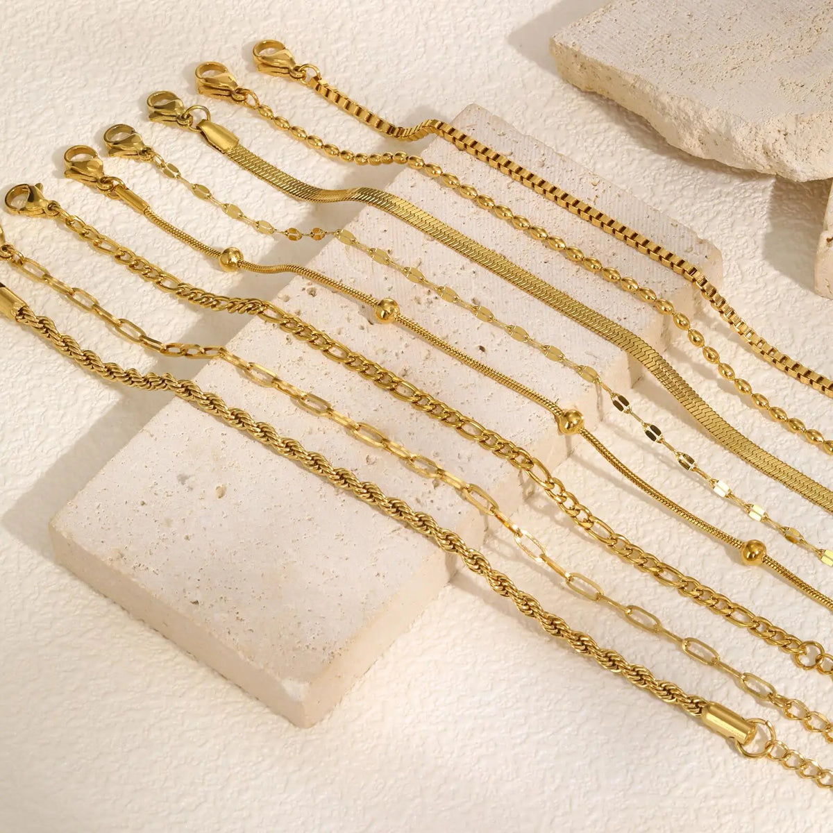 Pulsera Cadena Bañada en Oro