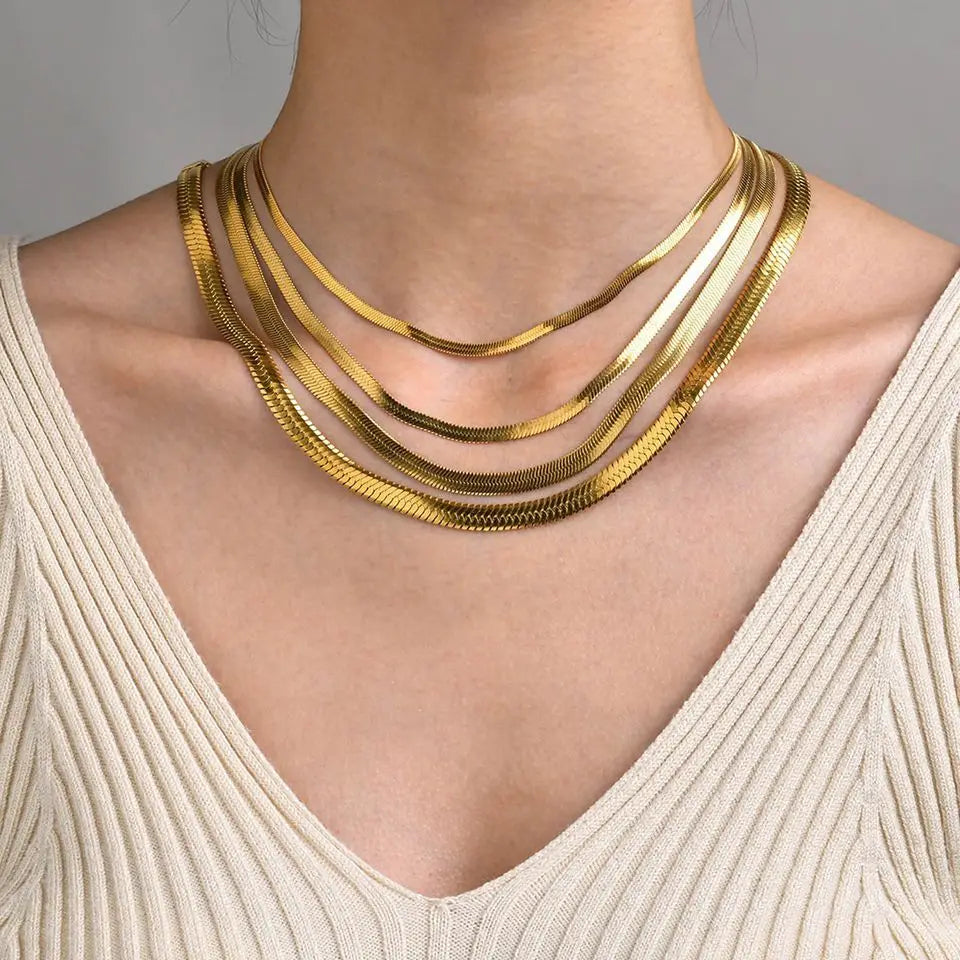 Set de Collares Cadena Herringbone