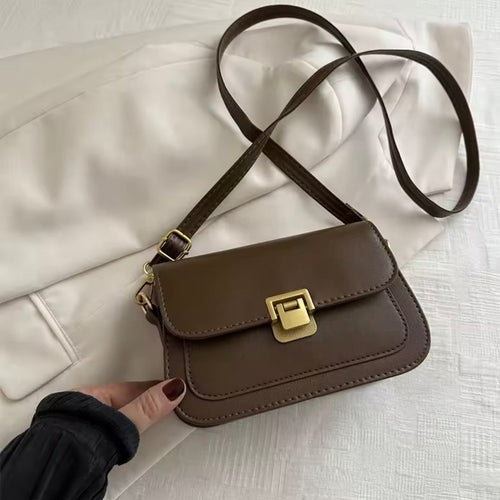 Ainara | Bolso Bandolera Cuadrado con Cierre Dorado