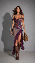Zaira | Vestido Largo Animal Print