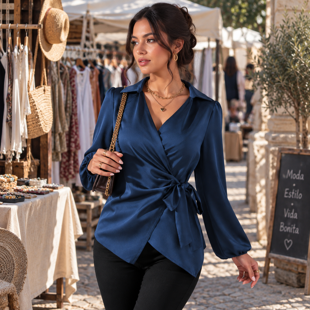 Évora | Blusa Cruzada con Lazada