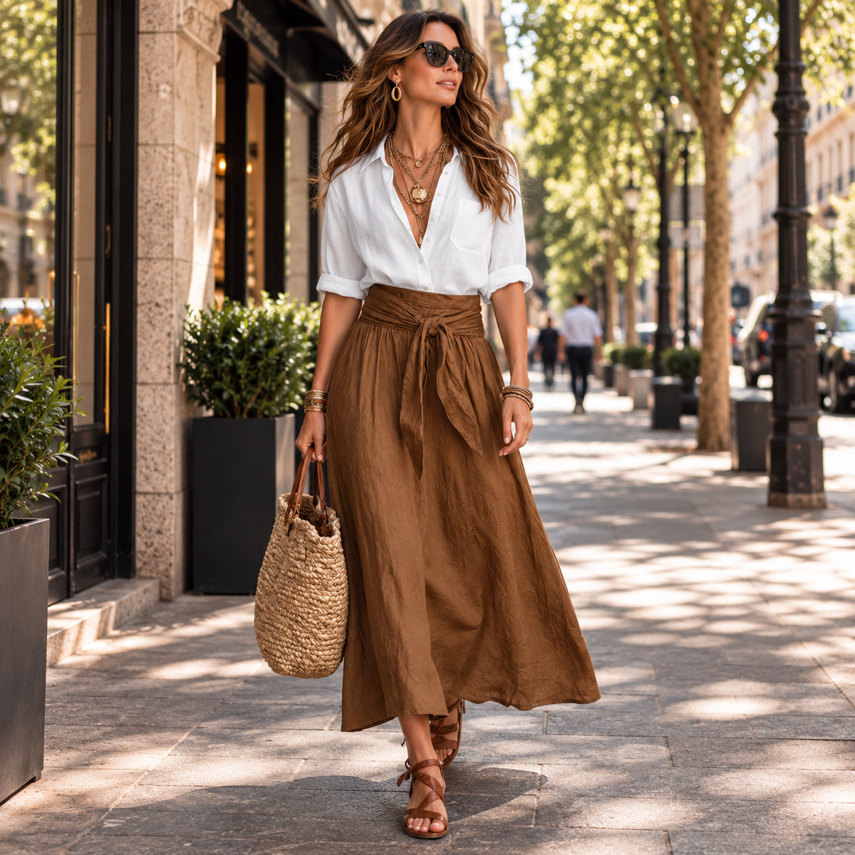 Sicilia | Conjunto de Blusa y Falda Larga