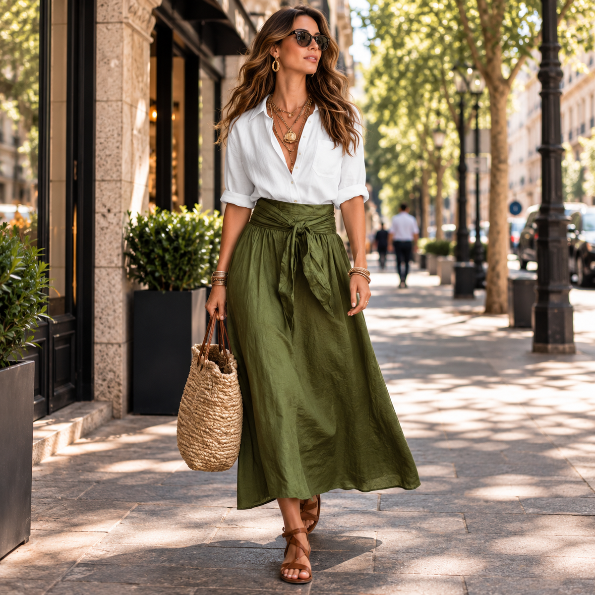 Sicilia | Conjunto de Blusa y Falda Larga