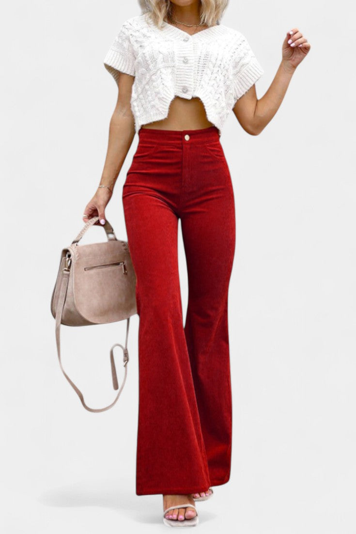 Kira | Pantalón Ancho de Terciopelo