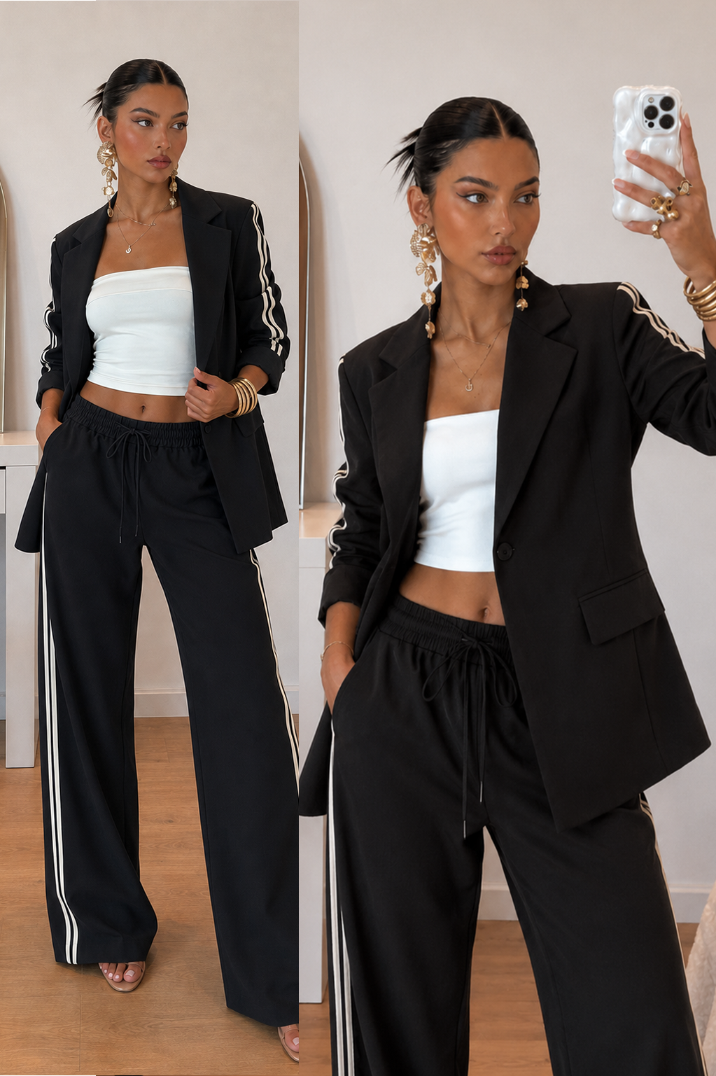 Nadia | Conjunto de Blazer y Pantalón Palazzo