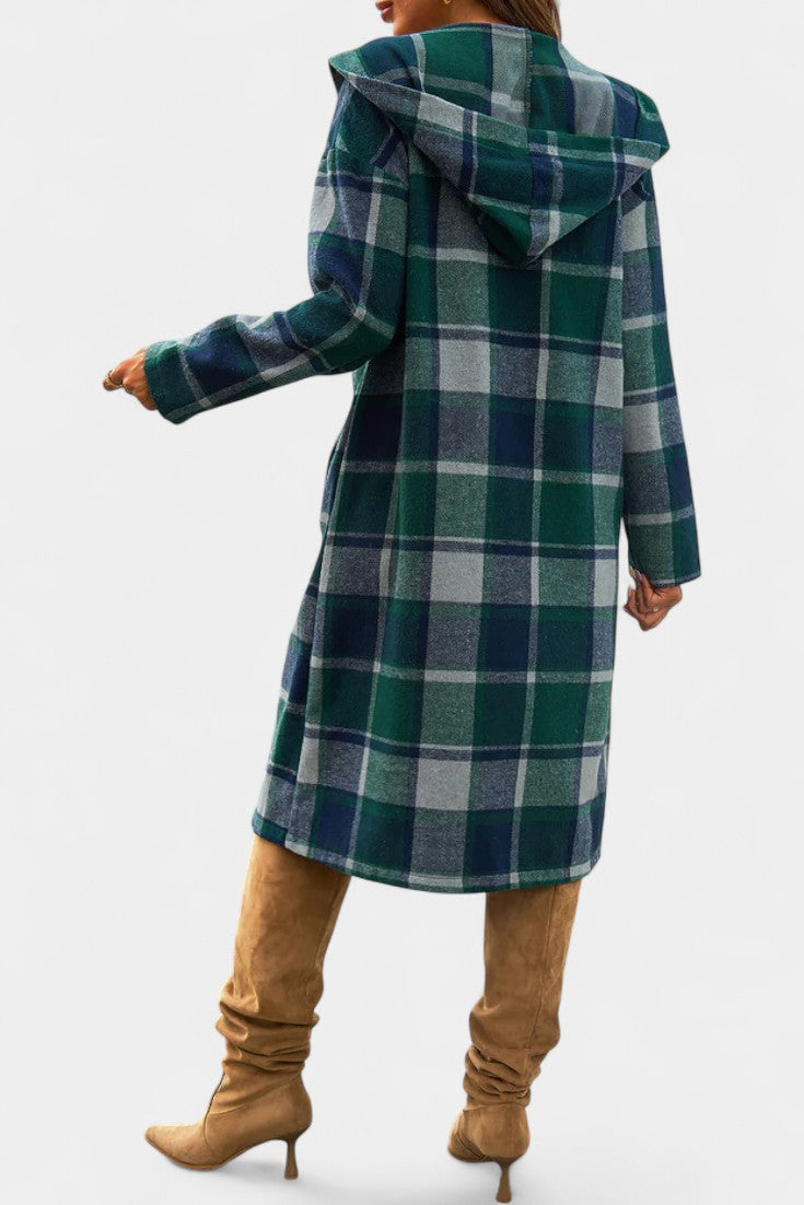 Sandra | Sobrecamisa de Cuadros con Capucha
