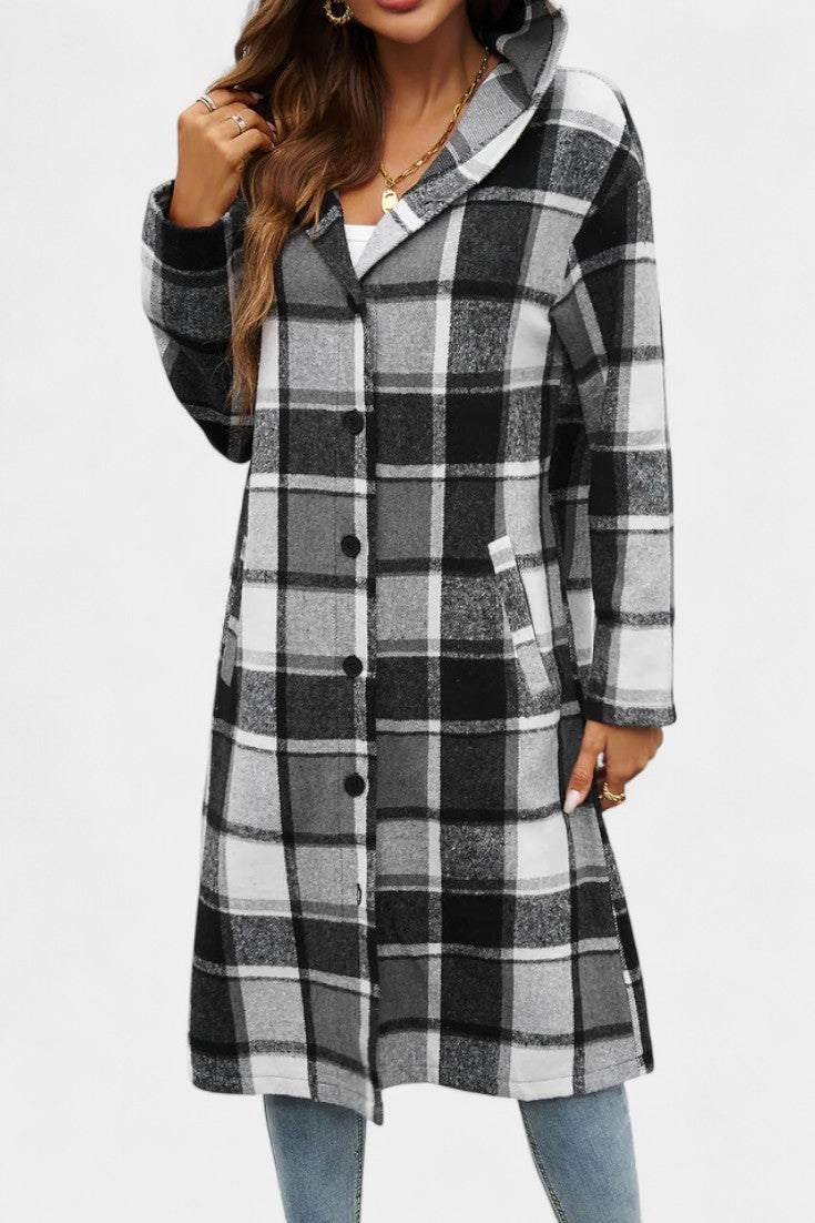 Sandra | Sobrecamisa de Cuadros con Capucha