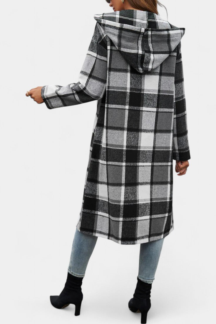 Sandra | Sobrecamisa de Cuadros con Capucha