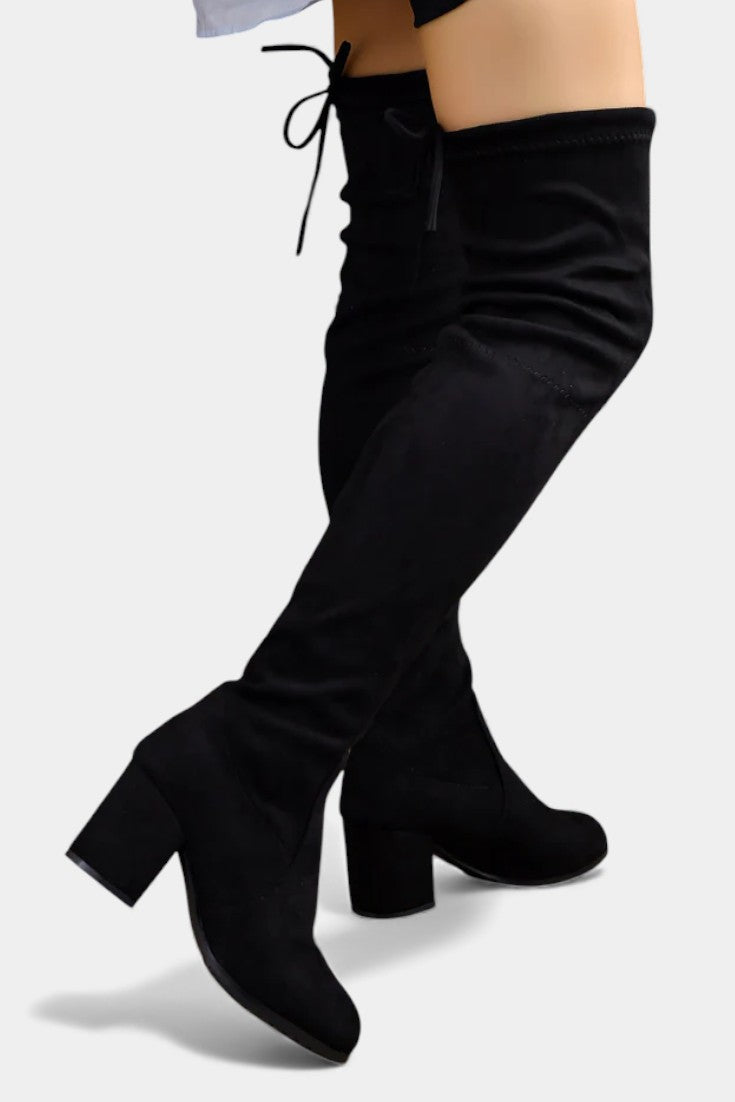 Dora | Botas Mosqueteras de Tacón Ancho