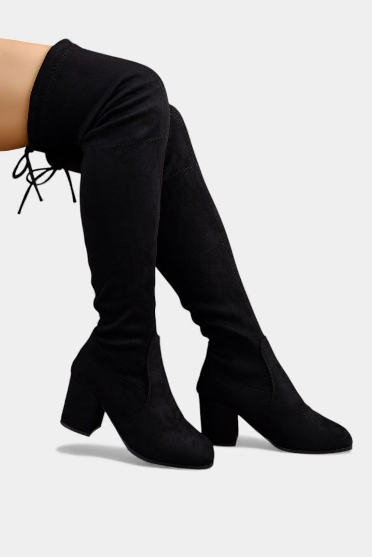 Dora | Botas Mosqueteras de Tacón Ancho