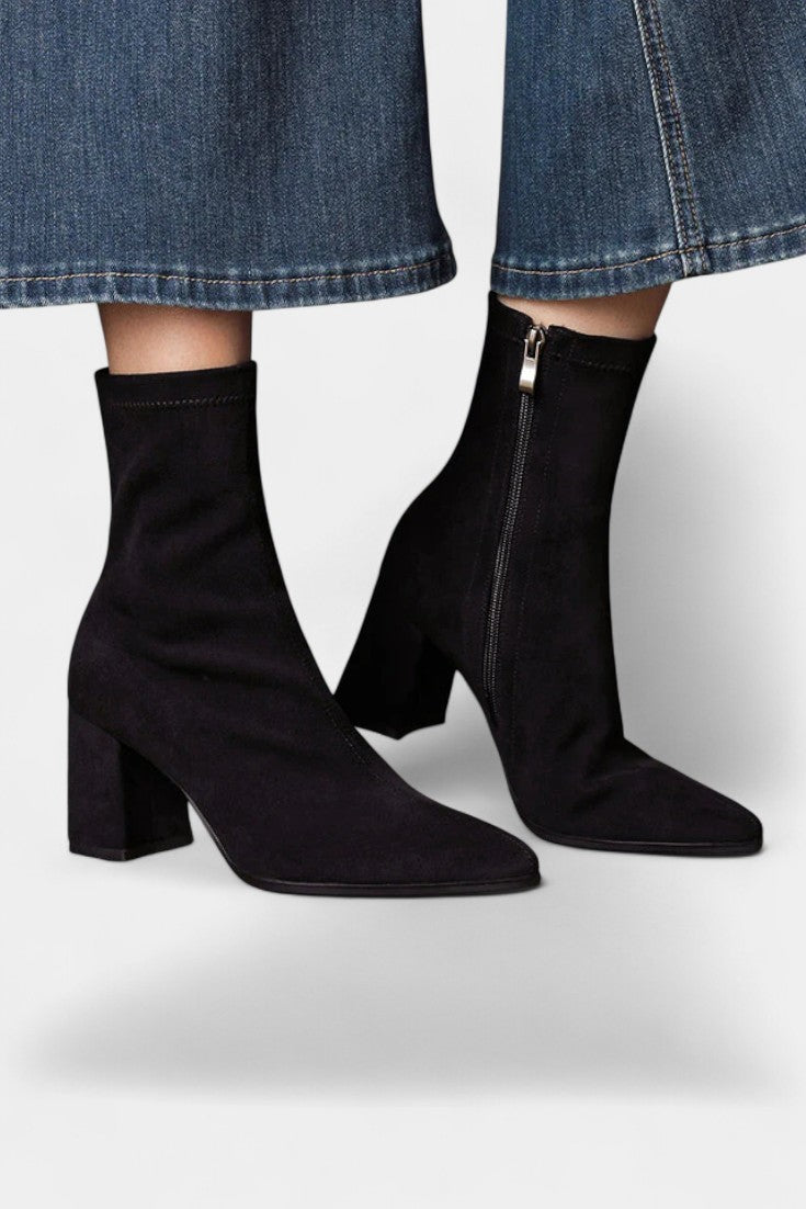 Candela | Botines de Punta con Tacón Ancho