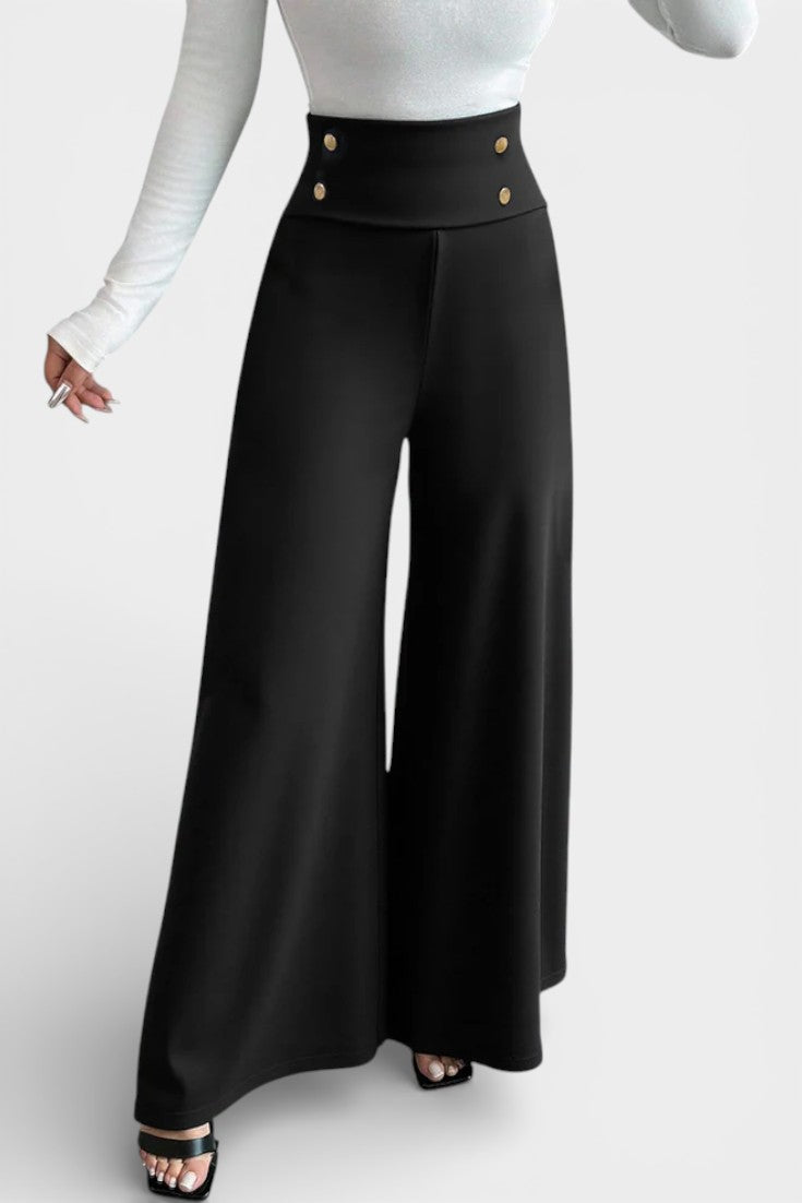 Penélope | Pantalón Palazzo con Botones